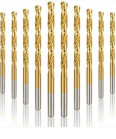 Miranda HSS jobber drill bit, IS:5101 certified, gold finish