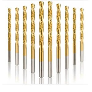 Miranda HSS jobber drill bit, IS:5101 certified, gold finish