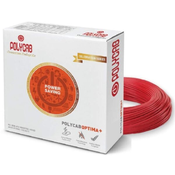 Polycab Optima Plus 1.5 sqmm 1 Core Red FRLF Wire 90m