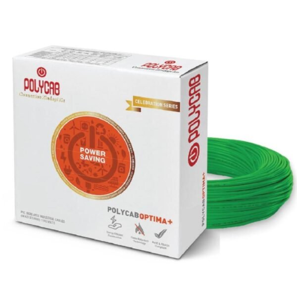 Polycab Optima Plus 0.75 sqmm 1 Core Green FRLF Wire 90m