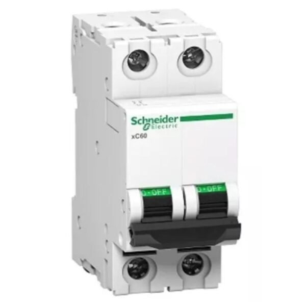 Schneider Electric Acti 9 xC60 4A C-Curve DP MCB A9N2P04C – Double Pole Miniature Circuit Breaker