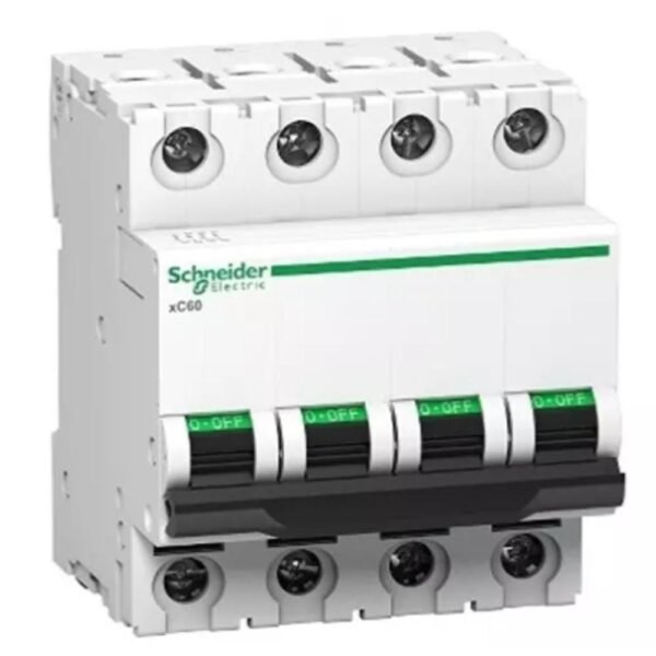 Schneider Electric Acti 9 xC60 4A C-Curve 4P MCB A9N4P04C – Miniature Circuit Breaker