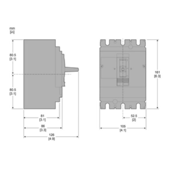 Schneider Electric EasyPact CVS 125A 3P MCCB LV516332 – 3 Pole Moulded Case Circuit Breaker