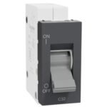 Schneider Electric Miluz Zeta 32A 1 Module SP C-Curve Anthracite MCB MZMM321P AN – Single Pole Miniature Circuit Breaker