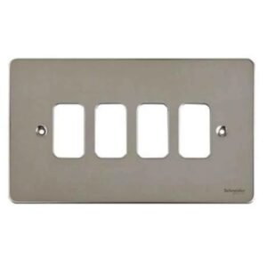 Schneider Electric Zencelo India 4 Module Surround and Gridplate Pack of 10
