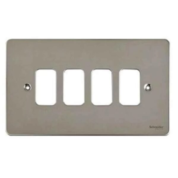 Schneider Electric Zencelo India 4 Module Surround and Gridplate Pack of 10