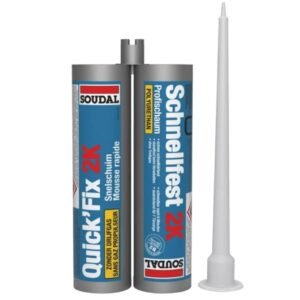 Soudal 210 ml Champagne Quick Fix 2K PU Foam for Door and Window Frame Installation | Pack of 1