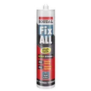 Soudal 290 ml White Fix All High Tack Bonding and Construction Adhesive, 524 (Pack of 24 Pcs) | Pack of 24