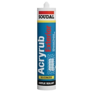Soudal Acryrub Pro white acrylic sealant sausage 450g