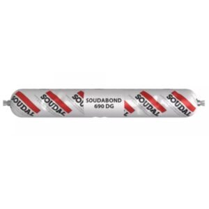 Soudal 600 ml Black Soudabond 690 DG Bonding and Construction Adhesive (Pack of 24 Pcs) | Pack of 24
