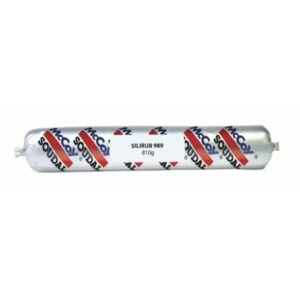 Soudal Silirub 989 black silicone sealant sausage 810g