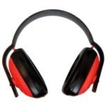 SSWW Black and Orange Plastic Foldable Earmuff SSWW441
