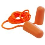 Venus N-101 32dB PU Orange Single Use Cord Attached Hearing Protection Earplug Pack of 10