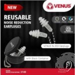 venus-n-303-27db-pvc-material-washable-noise-attenuation-cord-attached-hearing-protection-earplug-12061140