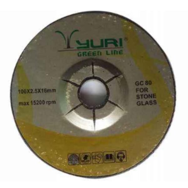 Yuri GC120 Greenline 4 Inch Flexible Grinding Wheel 100x2.5x16mm Pack of 30