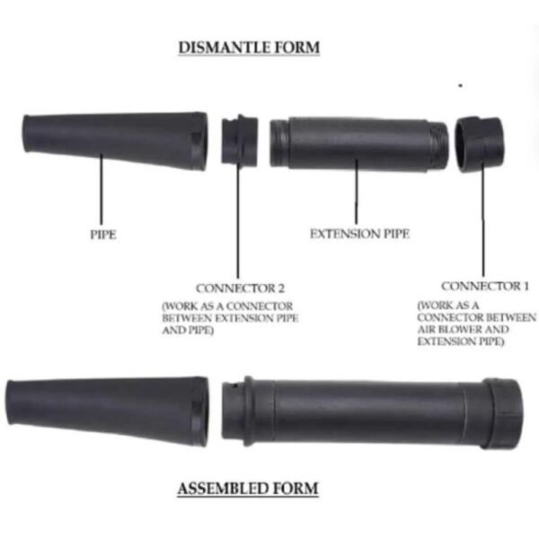 Jakmister 800W air blower with extension pipe